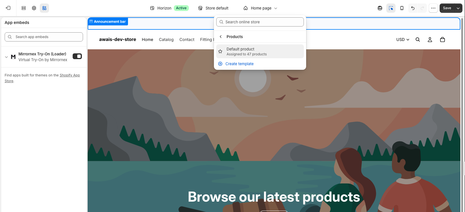 Page Selector Dropdown